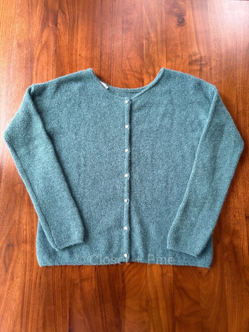 Sezane Gaspard Cardigan Sweater Sage Green Size Small Mohair Alpaca - Picture 3 of 17